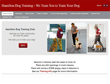 Tablet Screenshot of hamiltondogtraining.com